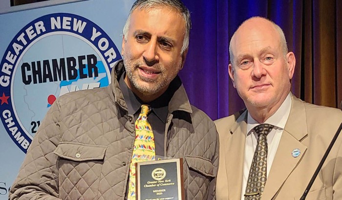 Dr Abbey Honored with the Humanitarian of the year award  by Greater  NY Chamber of Commerce -2021