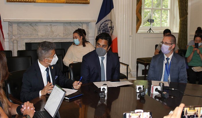 New York City Department of Health and Mental Hygiene Roundtable at City Hall about Covid-2022