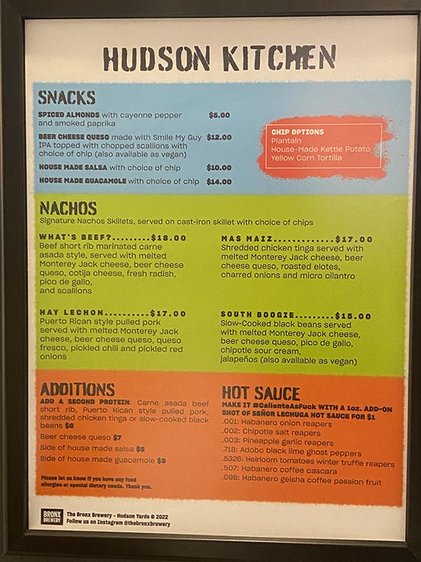 The Bronx Brewery Opens Third Location in New York City at Hudson Yards