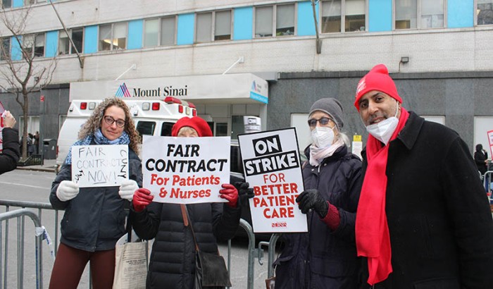 NY Nurses Strike at  Montefiore Medical Center & Mount Sinai Hospital  -2023