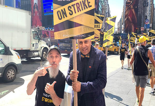 SAG AFTRA Union Members Picket in front of Paramount Offices NYC –Sept 2023
