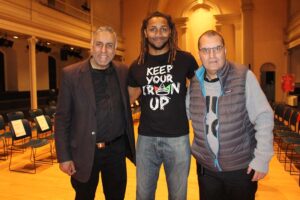 Dr Adal with Kyle Woodland Founder KSW Frank Garcia Legendary Business Man